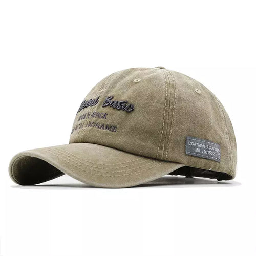 Khaki Cotton Baseball Cap