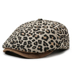 New Orleans Women Leopard Print Newsboy Cap