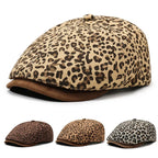 New Orleans Women Leopard Print Newsboy Cap