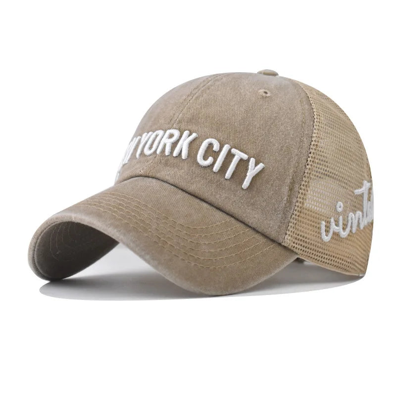 New York City Washed Cotton Trucker Cap