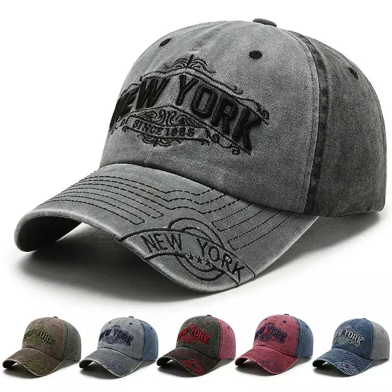 New York Vintage Denim Baseball Cap