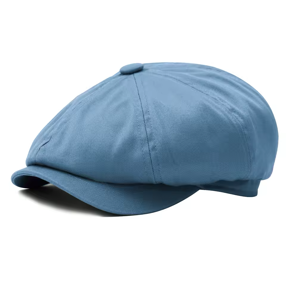 Men’s Twill Cotton Newsboy Cap – Lightweight Summer Gatsby Hat