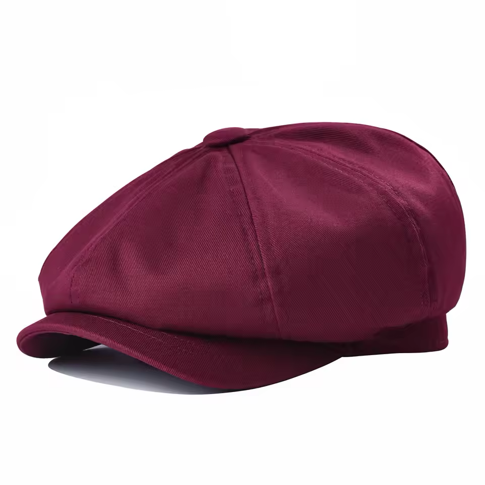 Men’s Twill Cotton Newsboy Cap – Lightweight Summer Gatsby Hat