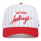 No Hard Feelings Striped Baseball Cap