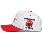 No Hard Feelings Striped Baseball Cap