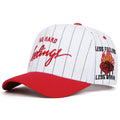 No Hard Feelings Striped Baseball Cap