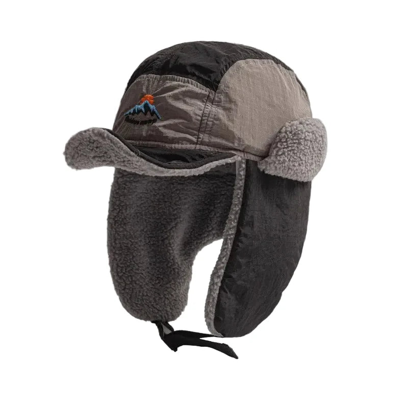 Northern Sunset Winter Patchwork Bomber Hat