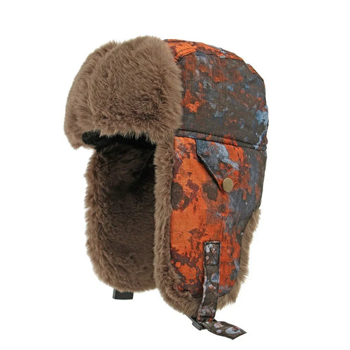Orange Camouflage Bomber Hat