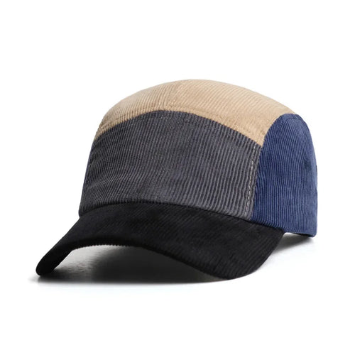 Gray Corduroy 5 Panel Cap