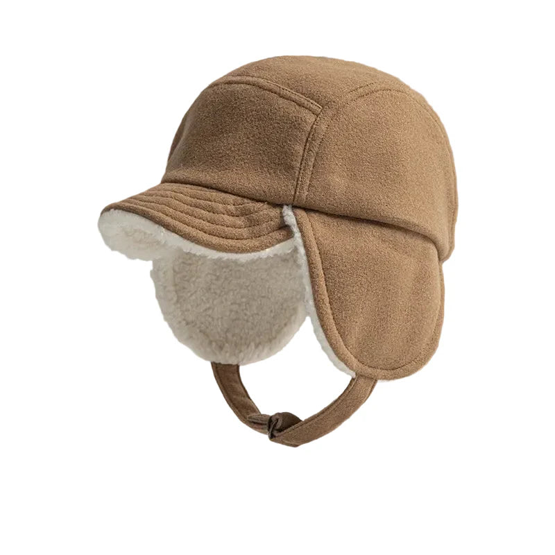 Ohio Winter Wool Fur Earflaps 5-Panels Cap