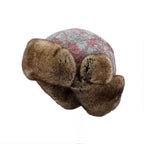 Omaha Winter Gray Floral Fur Bomber Hat