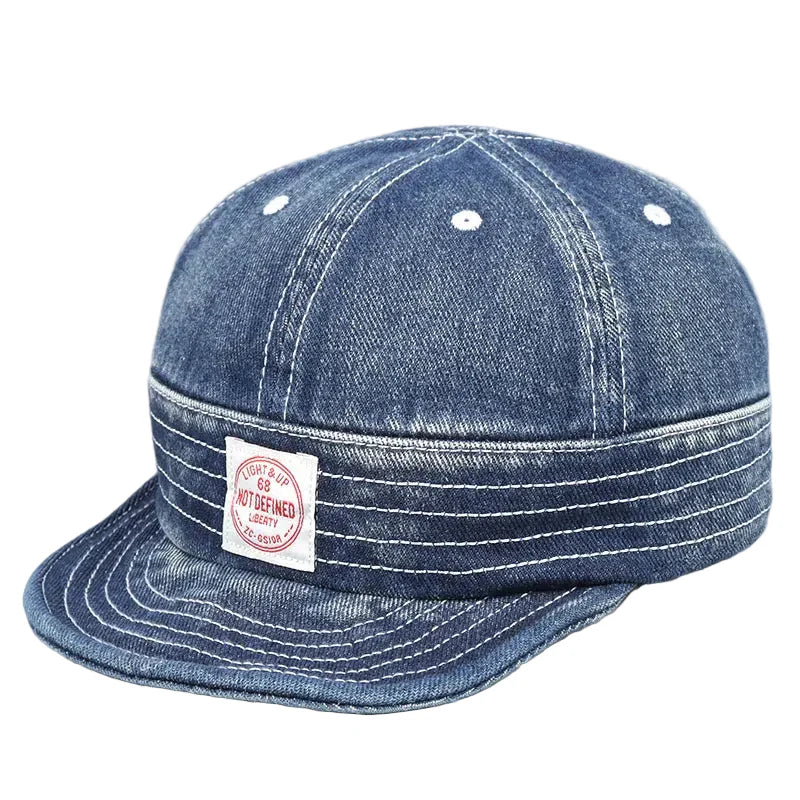 Osaka Vintage Denim Short-Brim Baseball Cap