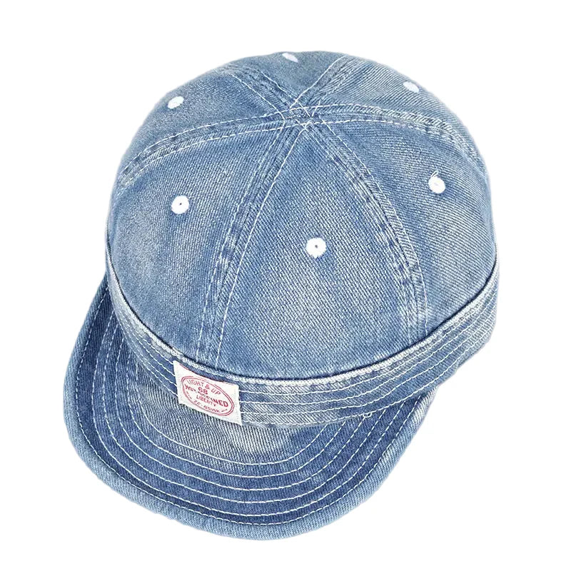 Osaka Vintage Denim Short-Brim Baseball Cap