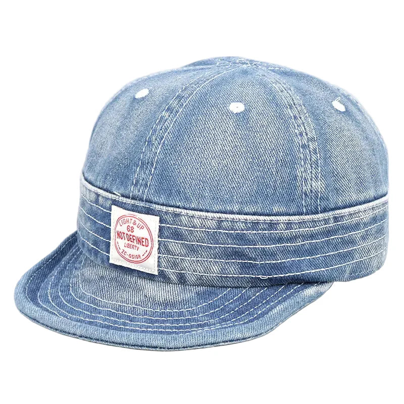 Osaka Vintage Denim Short-Brim Baseball Cap