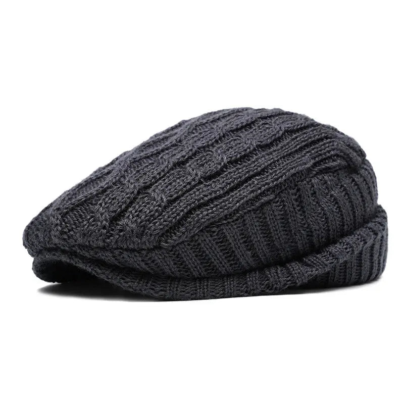Ottawa Winter Striped Flat Cap