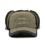 PODRLN Nordic Winter Plush Earflaps Baseball Cap