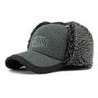 PODRLN Nordic Winter Plush Earflaps Baseball Cap