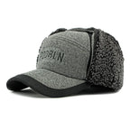 PODRLN Nordic Winter Plush Earflaps Baseball Cap