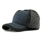 PODRLN Nordic Winter Plush Earflaps Baseball Cap