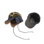 PP One Winter Wool Fur Earflaps Baseball Cap