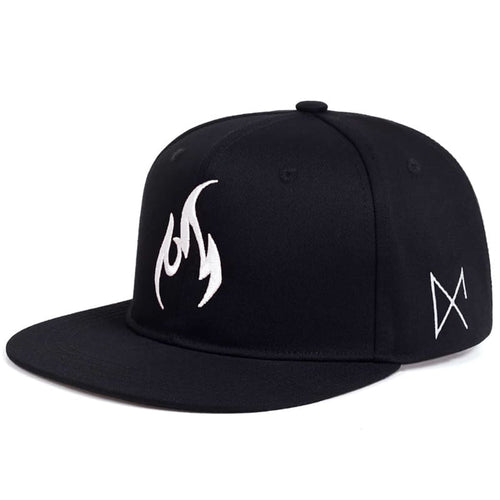 Black and white Snapback Cap back view