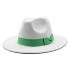 Pahoda White Cotton Fedora Hat