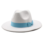 Pahoda White Cotton Fedora Hat