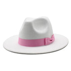 Pahoda White Cotton Fedora Hat
