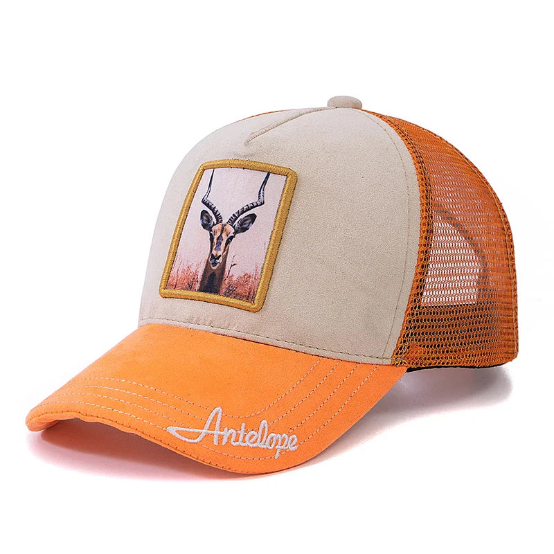 Painted Animals Suede Trucker Cap