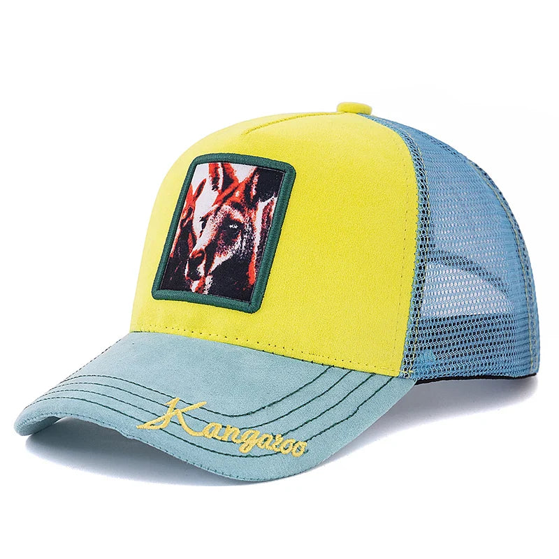 Painted Animals Suede Trucker Cap