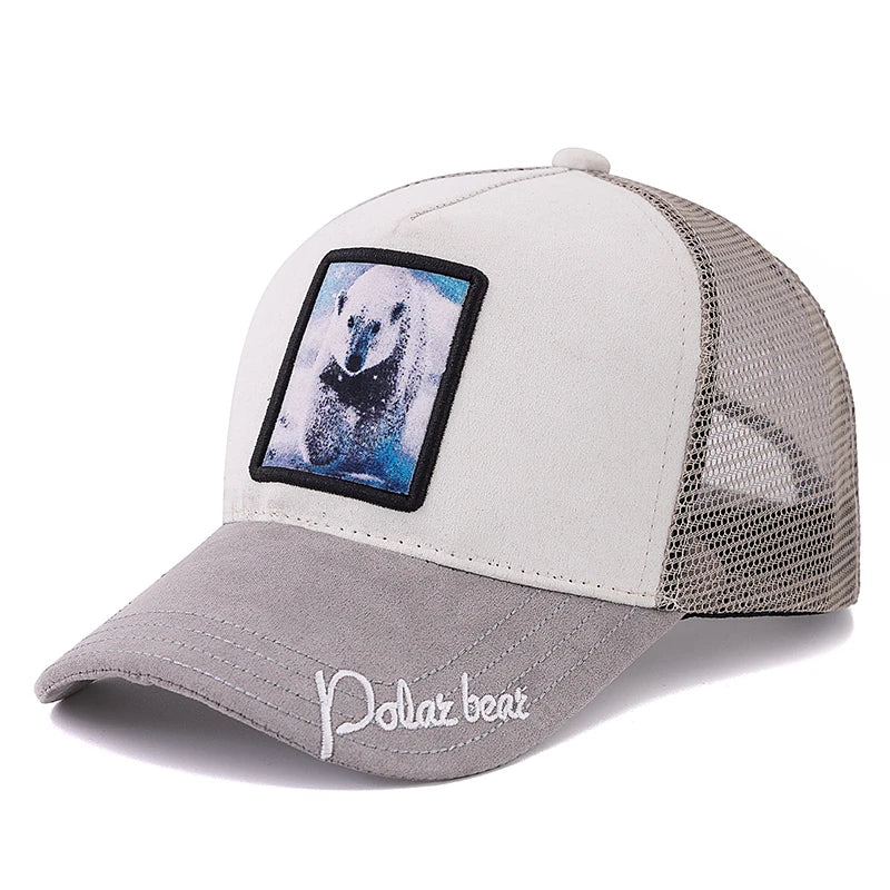 Painted Animals Suede Trucker Cap