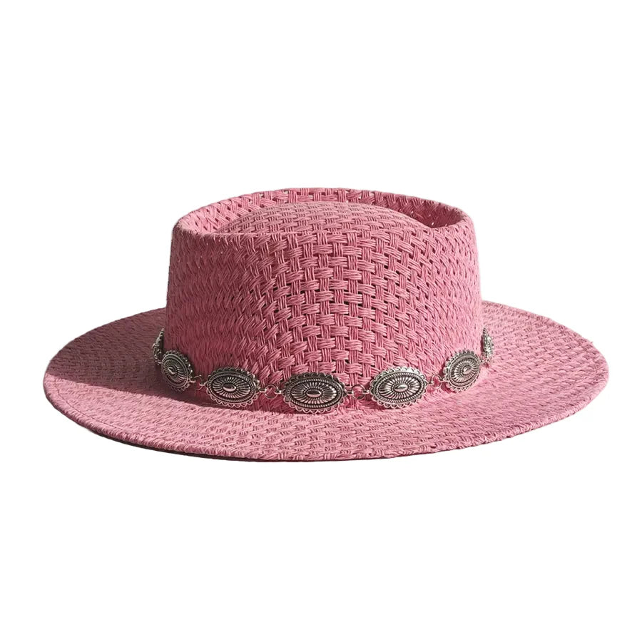 Palermo Summer Handmade Straw Porkpie Hat