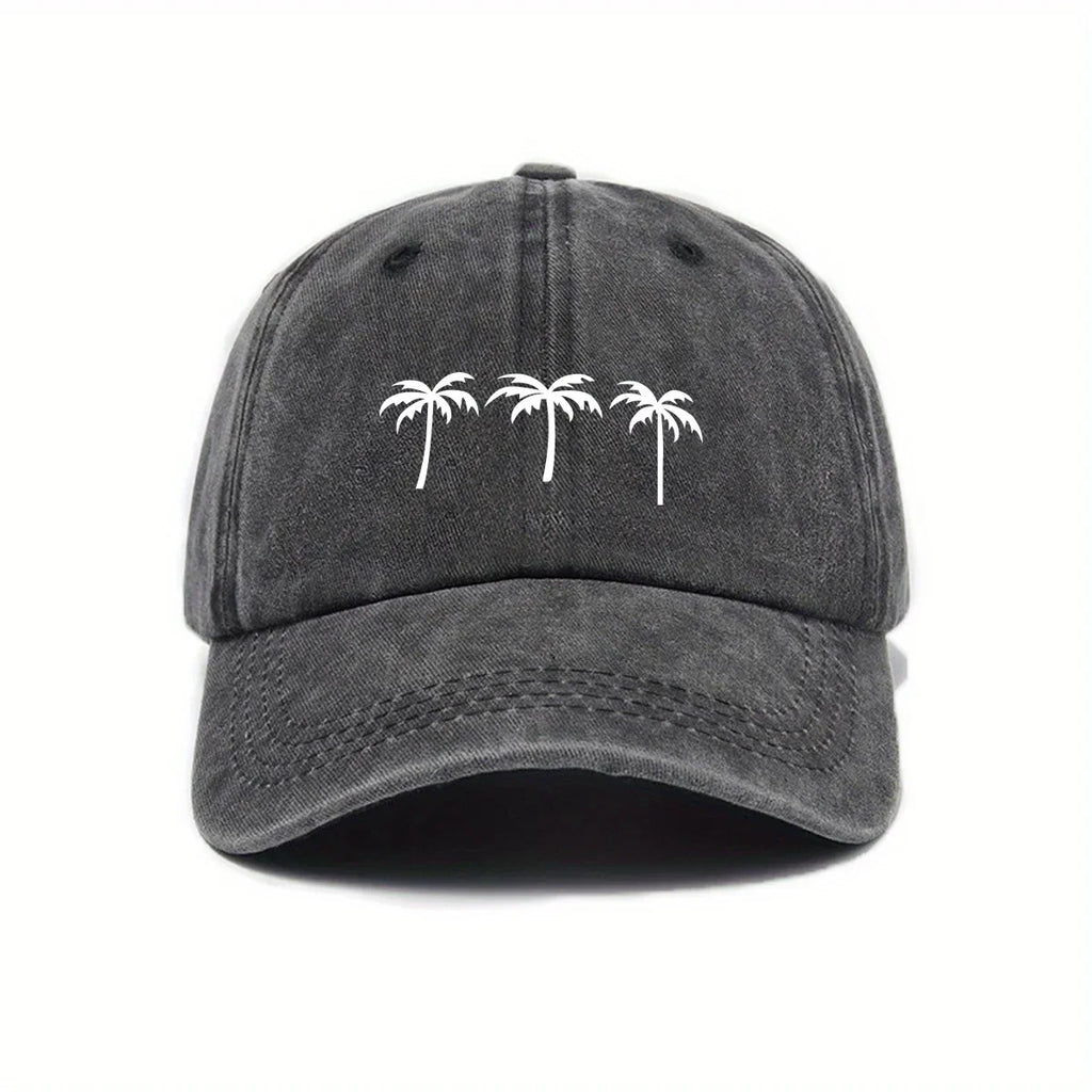Palm Trees Washed Cotton Baseball Cap