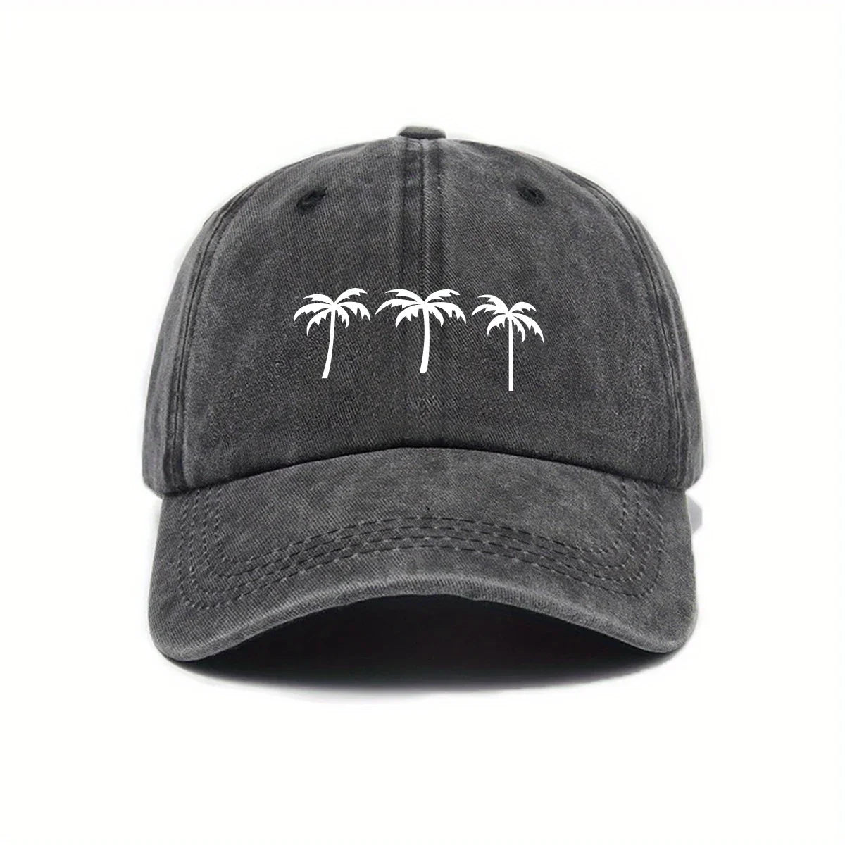 Palm Trees Washed Cotton Baseball Cap