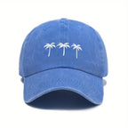 Palm Trees Washed Cotton Baseball Cap