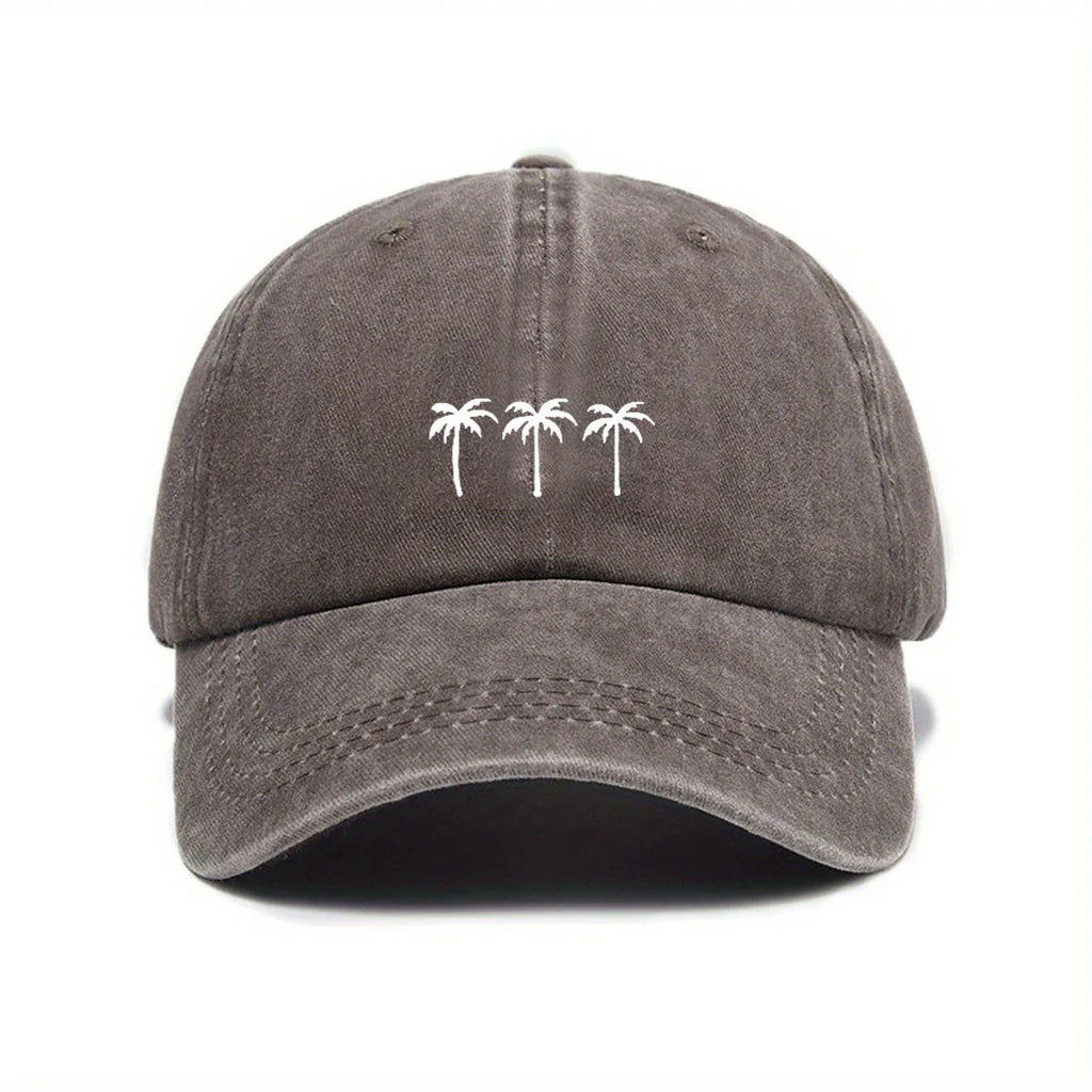 Palm Trees Washed Cotton Baseball Cap