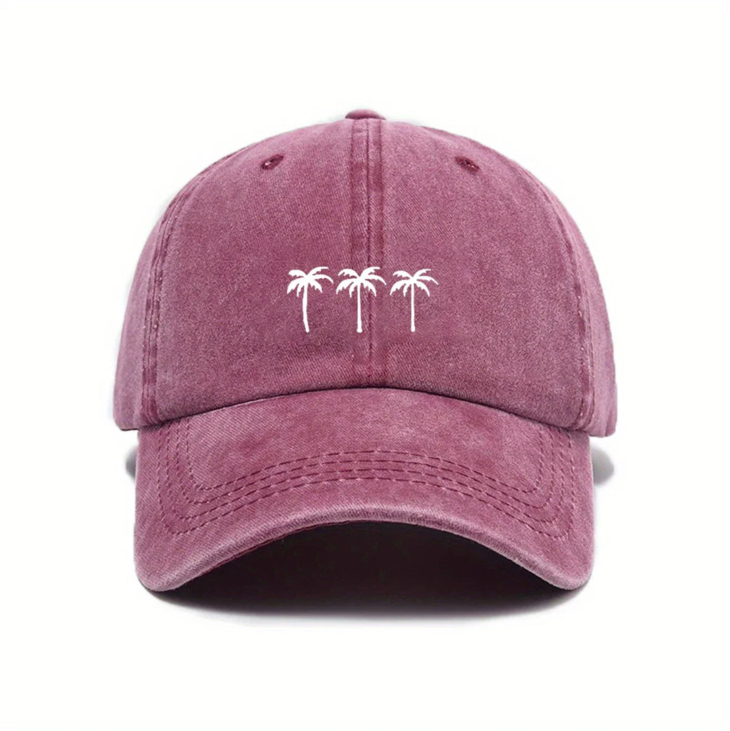 Palm Trees Washed Cotton Baseball Cap