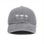 Palm Trees Washed Cotton Baseball Cap