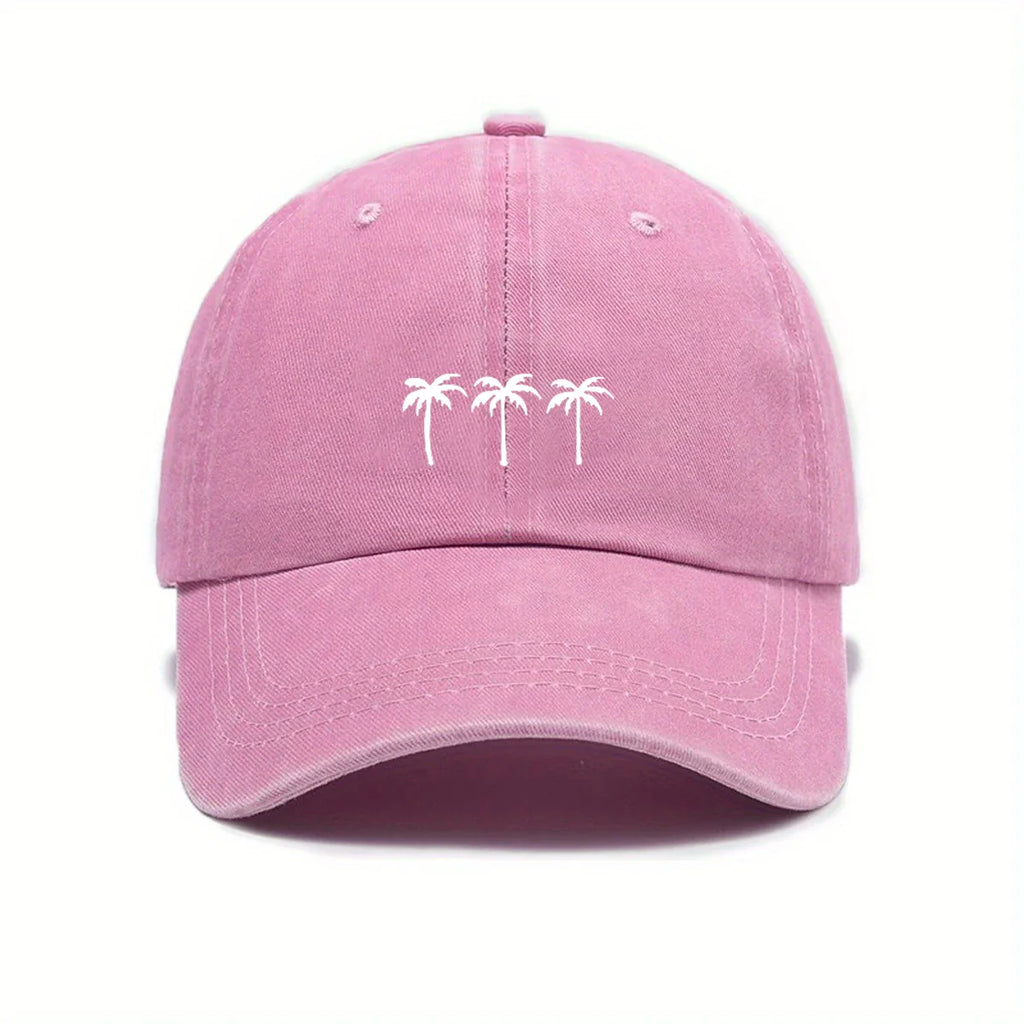 Palm Trees Washed Cotton Baseball Cap