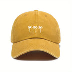 Palm Trees Washed Cotton Baseball Cap