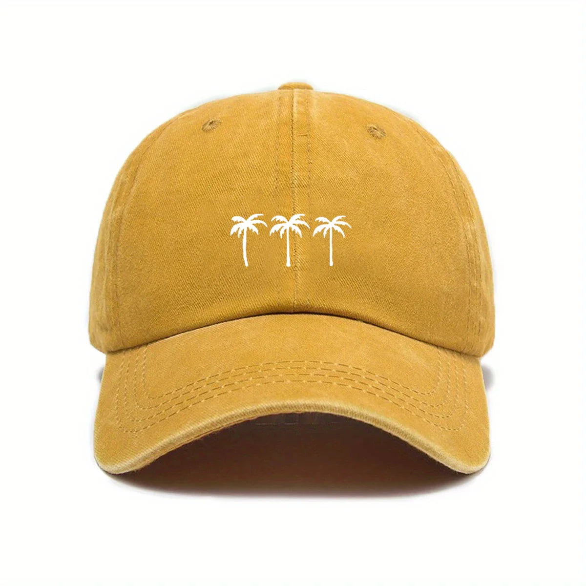 Palm Trees Washed Cotton Baseball Cap