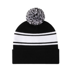 Palmer Pom Pom Striped Beanie