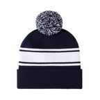 Palmer Pom Pom Striped Beanie