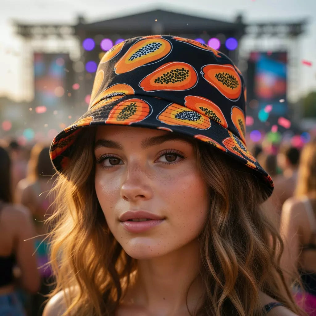 Papaya Reversible Bucket Hat