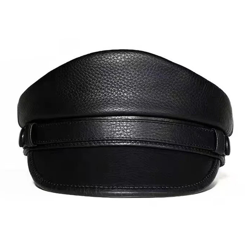 Patton Star Genuine Leather Sailor Cap