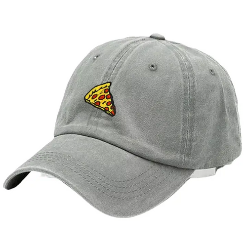 Gray Cotton Baseball Cap
