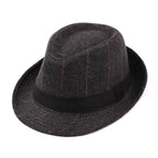 Plaid & Herringbone Trilby Hat
