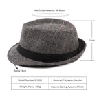 Plaid & Herringbone Trilby Hat
