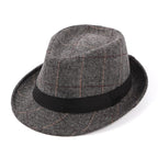 Plaid & Herringbone Trilby Hat