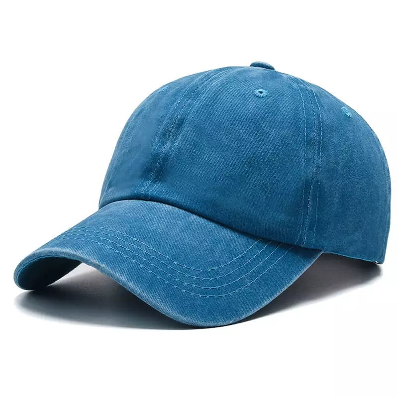 Plain Washed Cotton Baseball Cap